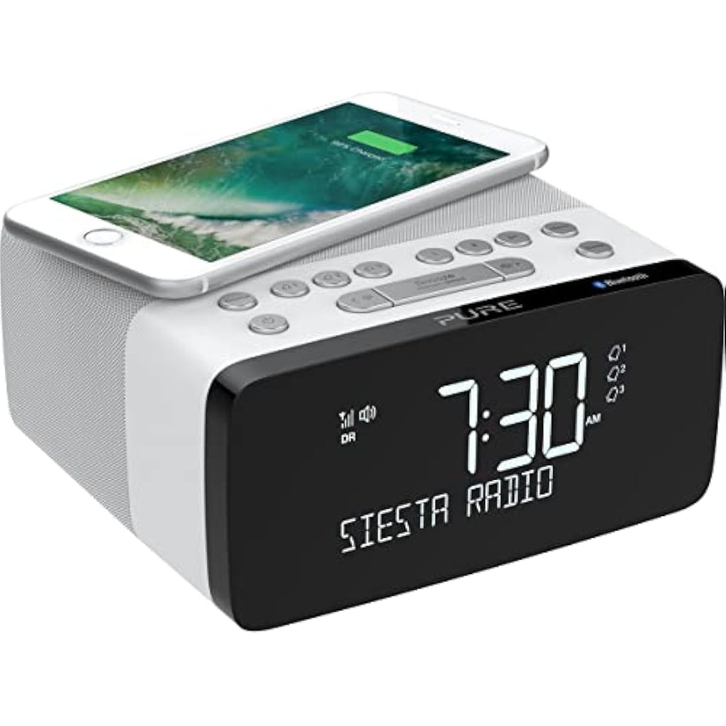Pure Siesta Charge Digital DAB+ Radio Alarm Clock with Wireless Charging