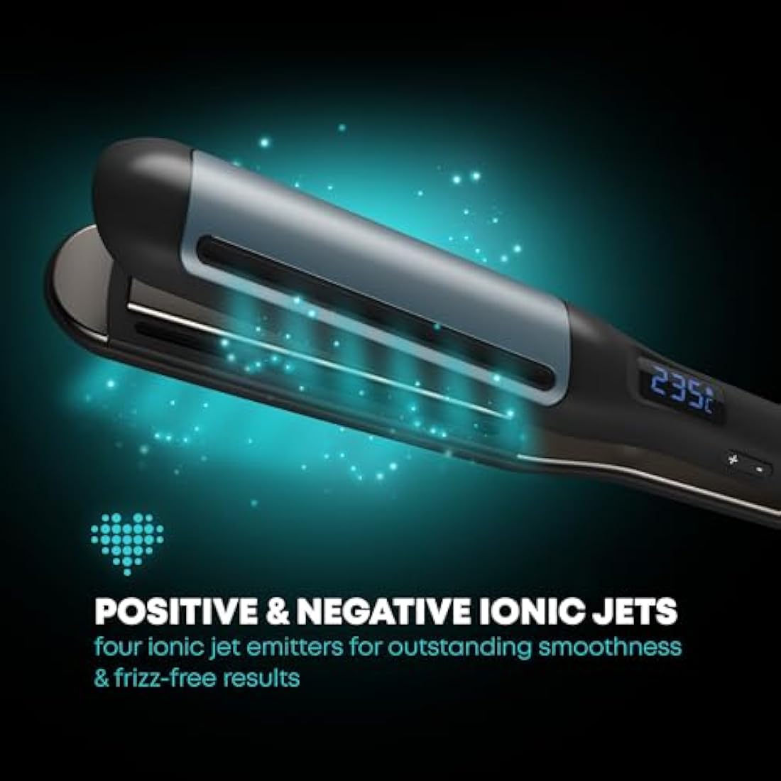 REVAMP Hydro Shield X Shine Ceramic Hair Straighteners | Ionic Heat Protection