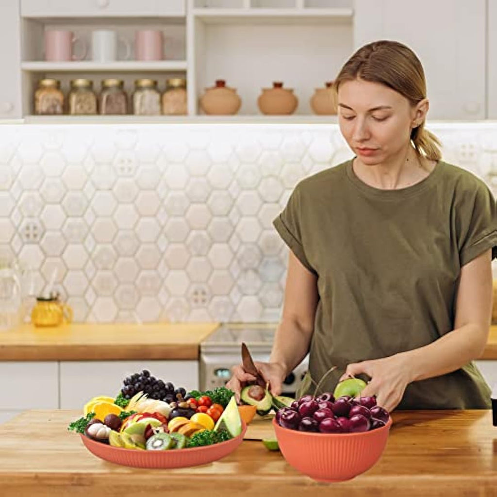 66-Piece Unbreakable Plastic Tableware Set for 6 People