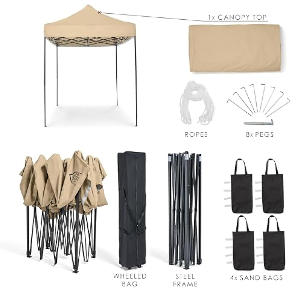 All Seasons Gazebos 3x2m Heavy Duty Waterproof Pop Up Gazebo - Beige