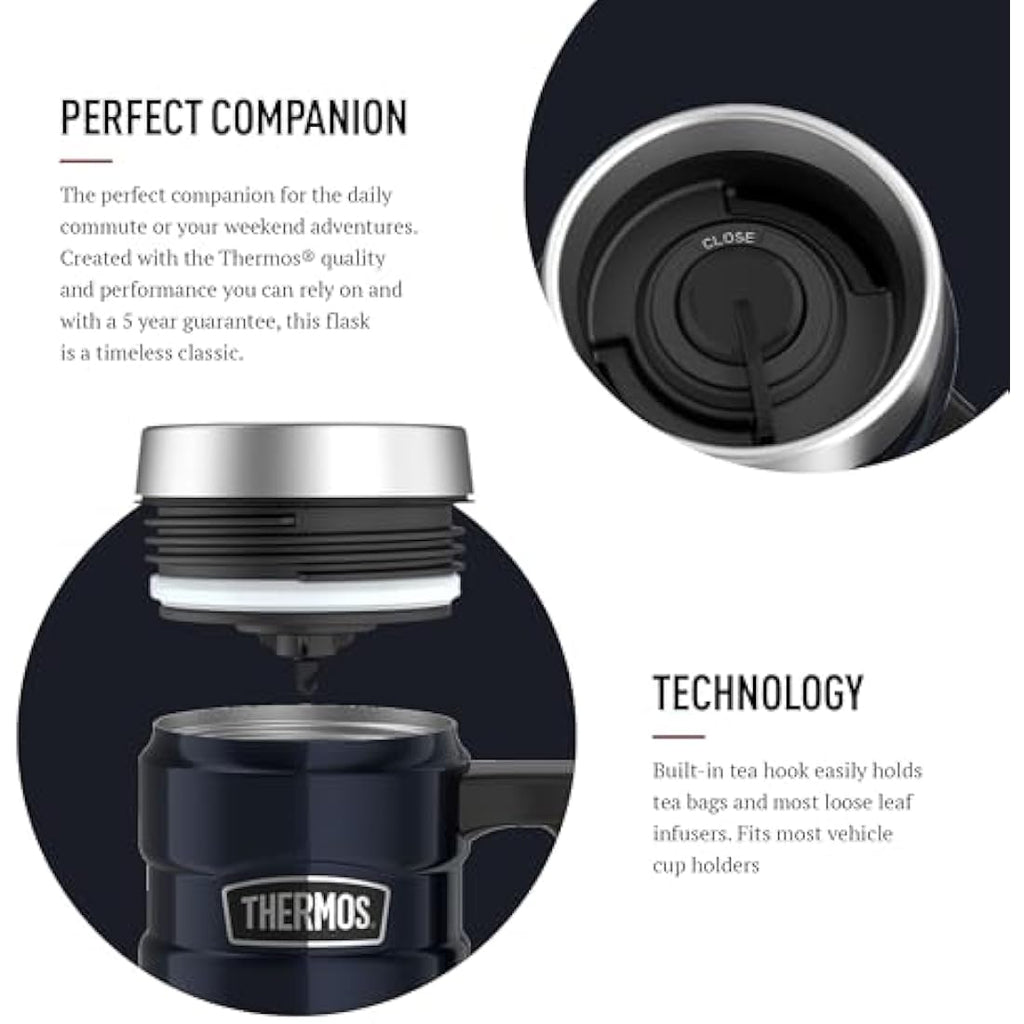 Thermos Stainless King Travel Mug - 470ml Midnight Blue Insulated Cup