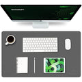 K KNODEL Leather Desk Mat - Dual Sided Waterproof Mouse Pad, Dark Gray