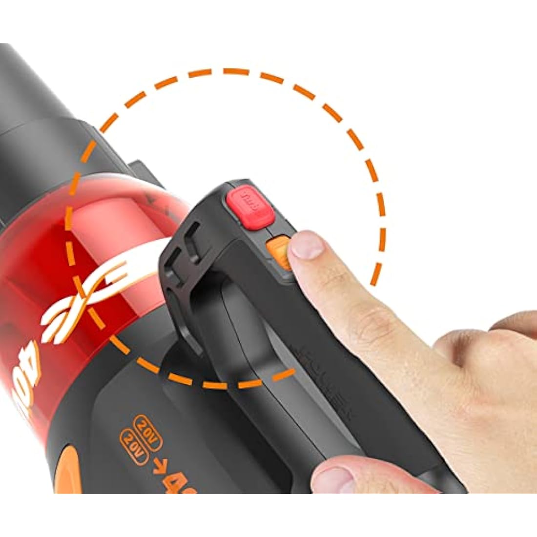 WORX WG584E.9 40V Brushless Leaf Blower | Cordless Turbine Fan