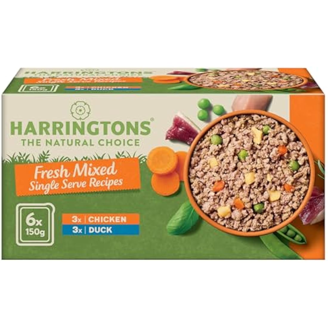 Harringtons Grain Free Wet Dog Food Mixed Pack - Chicken & Duck 6x150g