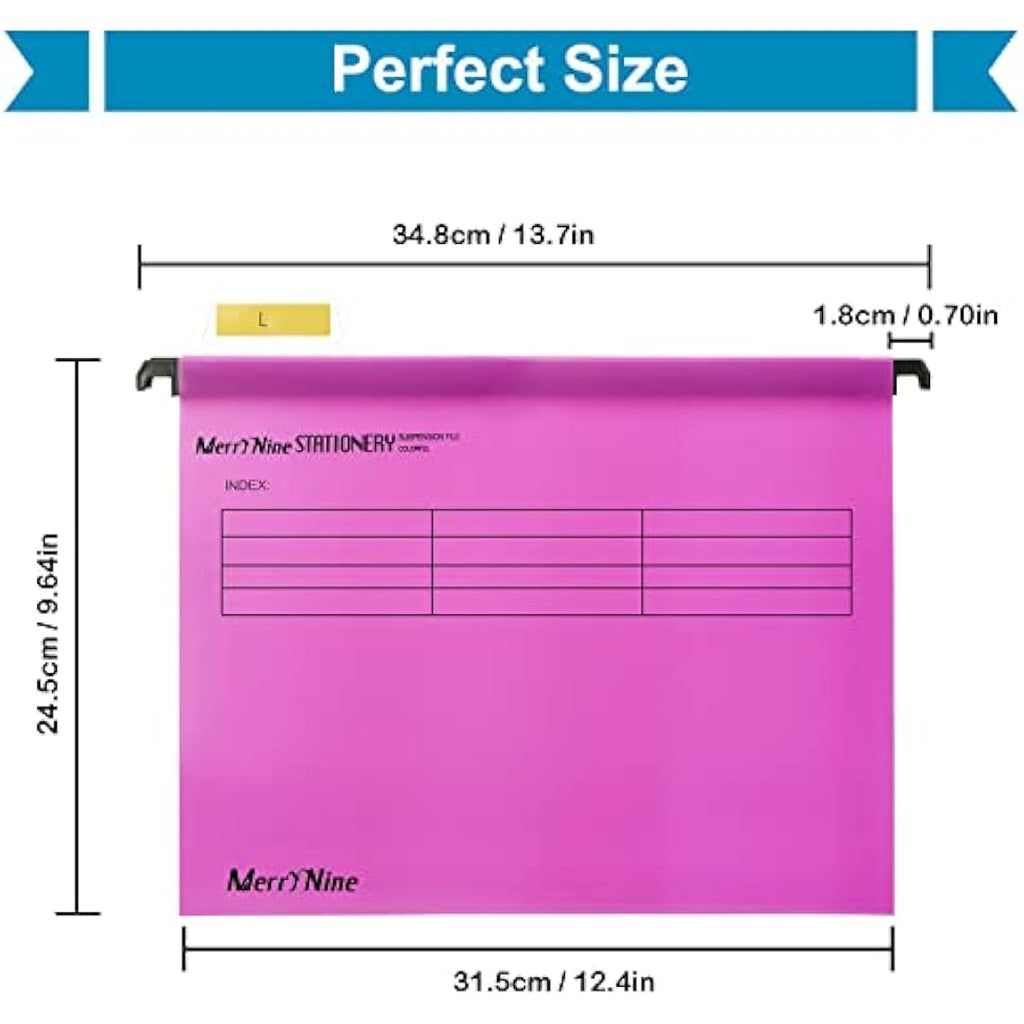 A4 Suspension Files – 15 Pack Pink Poly Hanging Folders