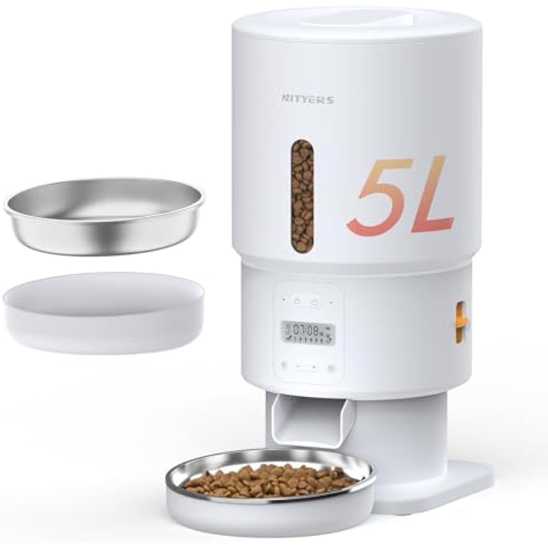 Jolof Store Automatic Cat Feeder | 5L Timed Dispenser with Stainless Bowl