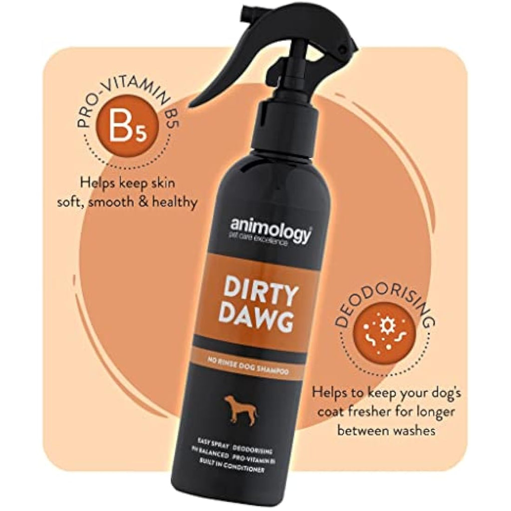 Animology Dirty Dawg No-Rinse Dog Shampoo Spray | Vegan Deodoriser