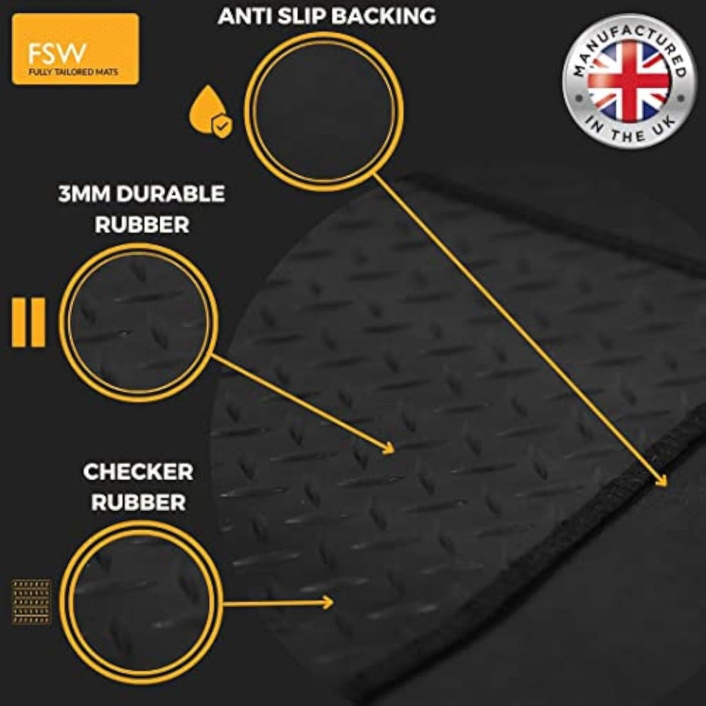 FSW Tailored Rubber Car Mats for Ford Puma Coupe 1997-2001 | 3mm Waterproof