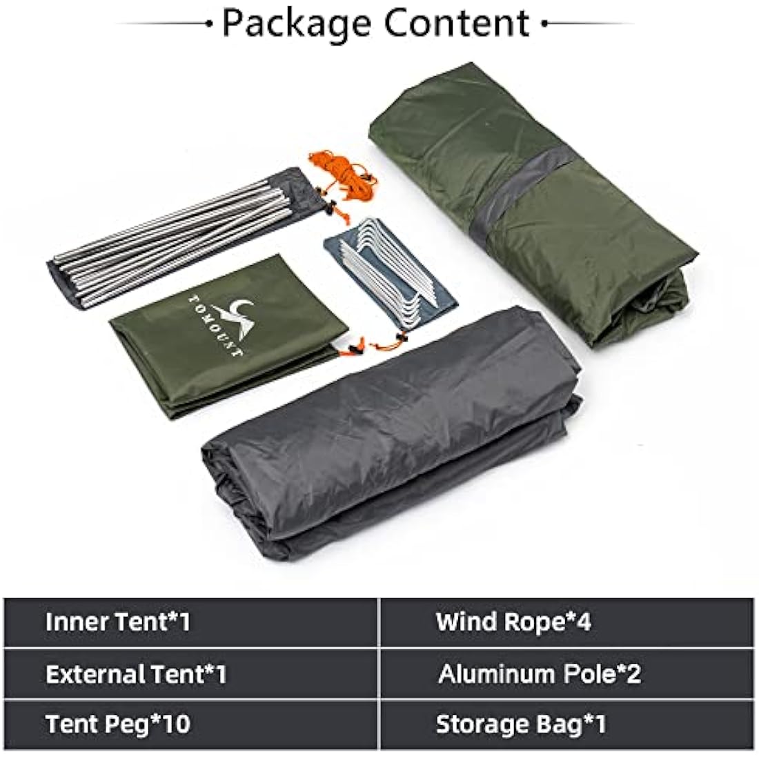 2 Person Backpacking Tent – Waterproof 3-Season Camping Gear