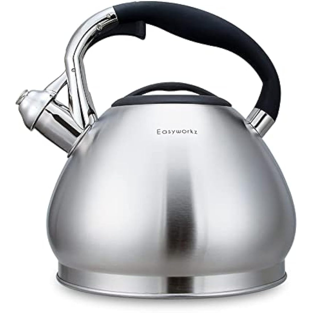 Easyworkz 3.0L Whistling Tea Kettle | 18/8 Stainless Steel Stovetop Pot
