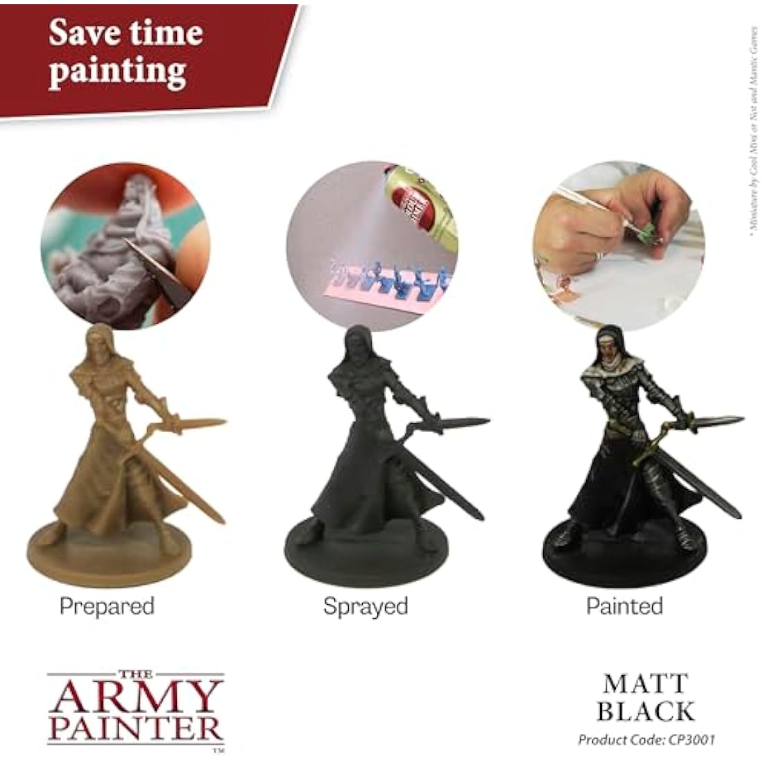 The Army Painter Matt Black Colour Primer – 400ml Acrylic Spray Paint