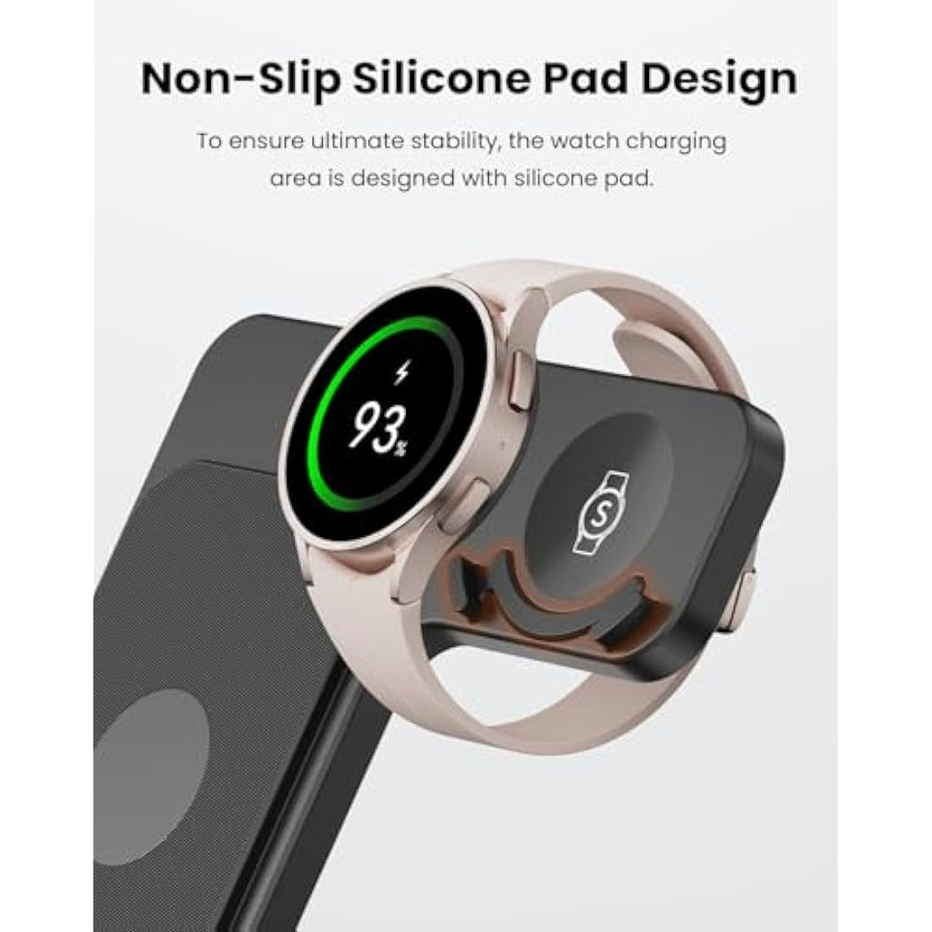 GEEKERA 3-in-1 Foldable Wireless Charger for Samsung Galaxy Watch & Buds