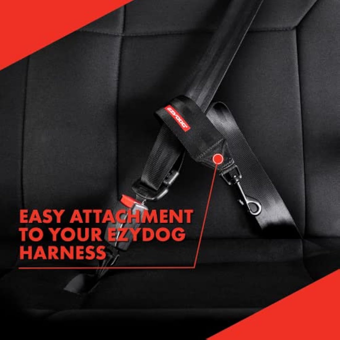 EzyDog Universal Dog Seat Belt – Durable Nylon Car Restraint Harness