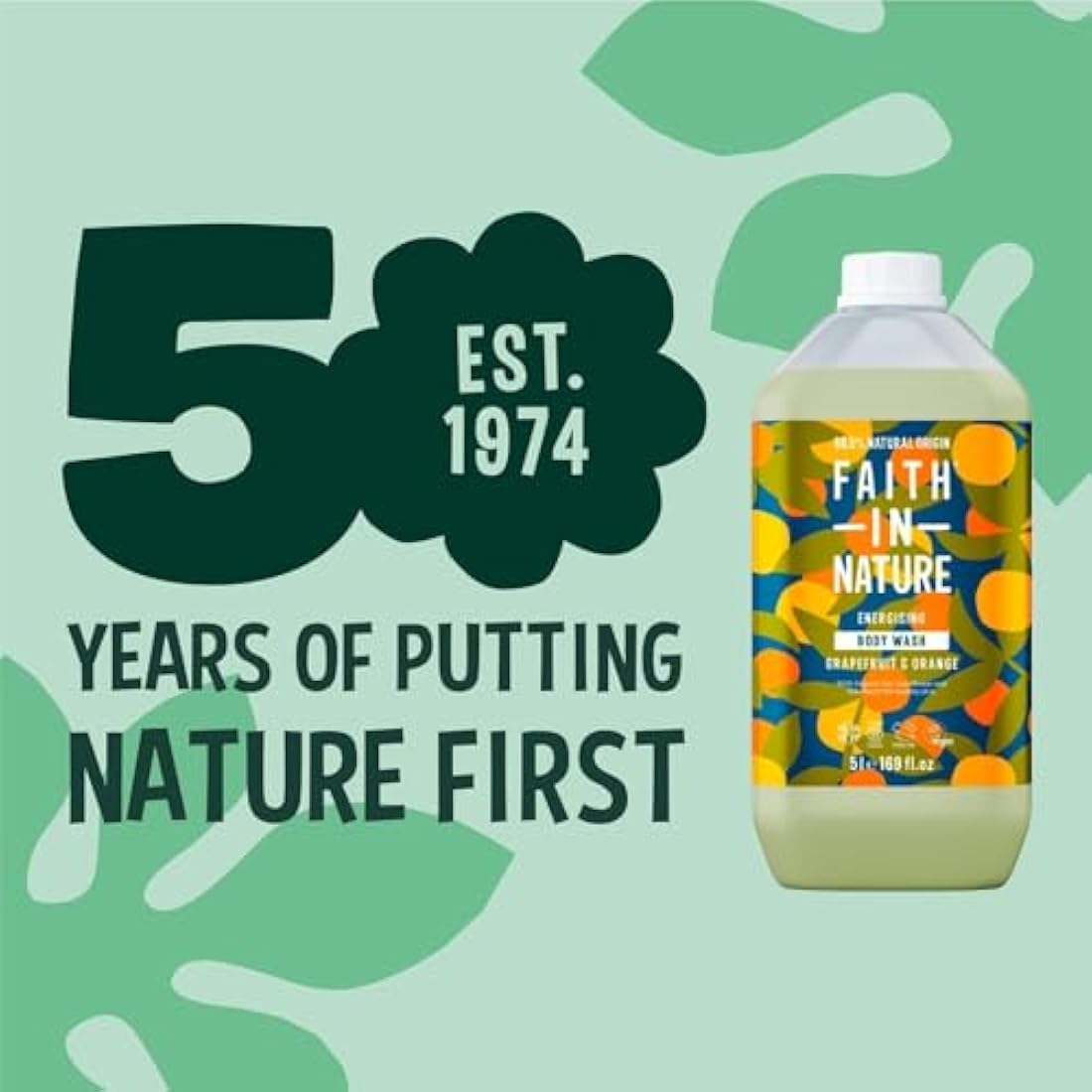Faith In Nature Grapefruit & Orange Body Wash - 5L Refill Pack