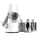 Ourokhome Rotary Cheese Grater | 3-in-1 Mandoline Slicer & Shredder, White