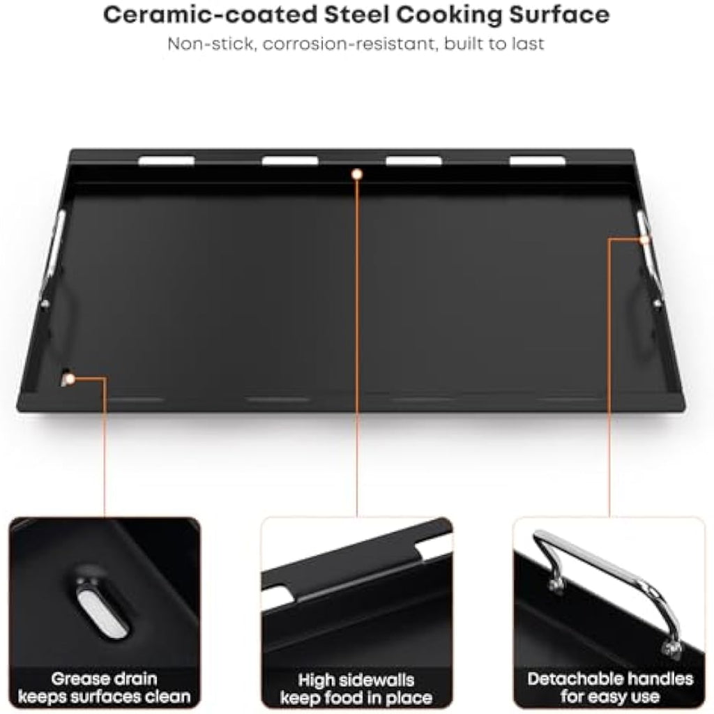 Onlyfire Nonstick Ceramic Griddle for Weber Genesis II 400 Series Grills
