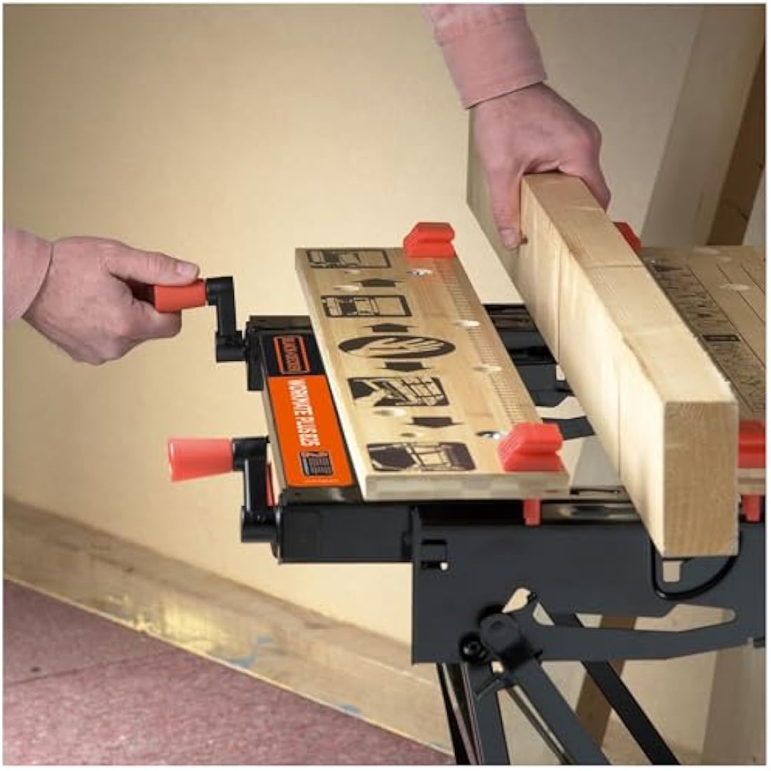 BLACK+DECKER Workmate 825 Dual-Height Folding Workbench & Vise – 250kg