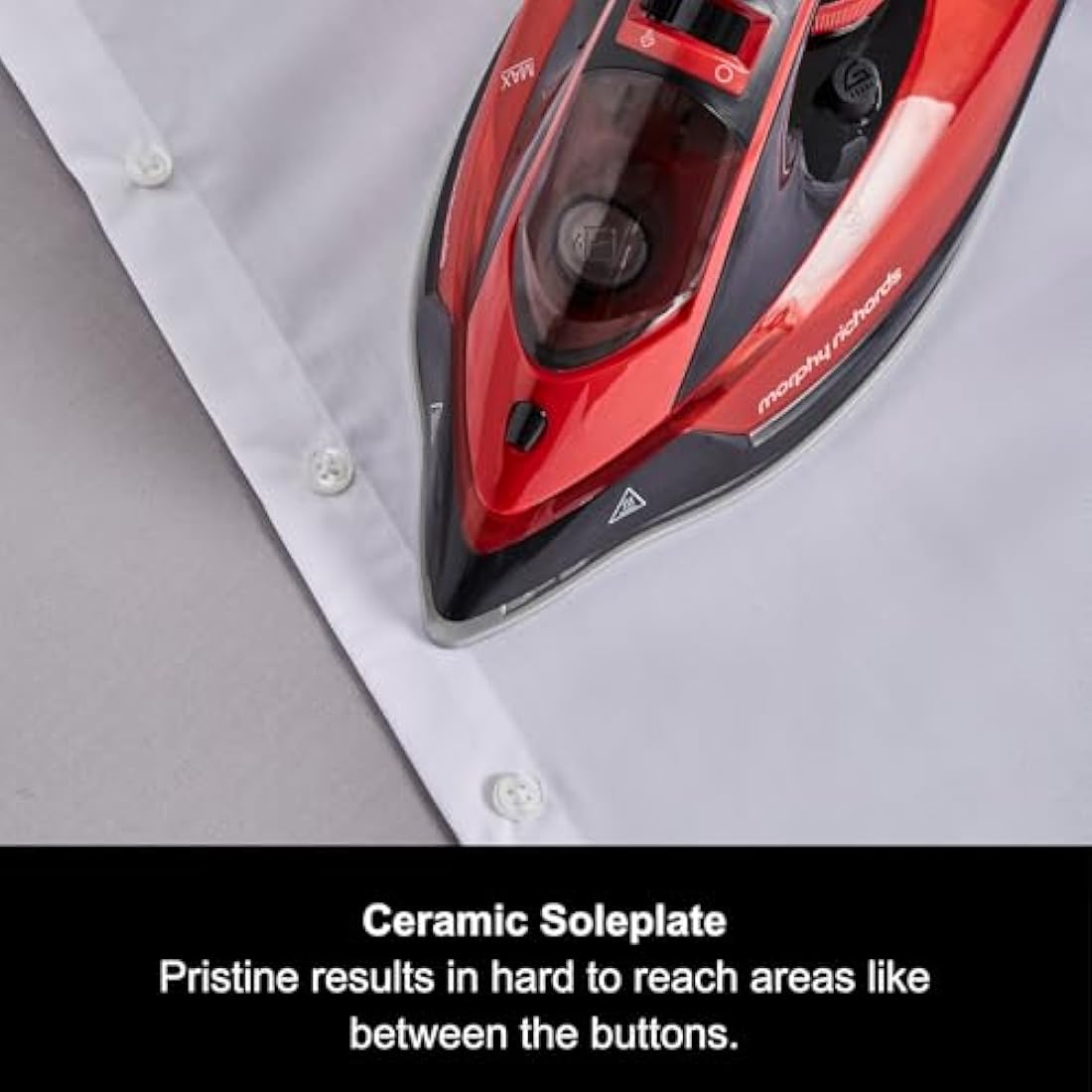 Morphy Richards EasyCHARGE Cordless Steam Iron | 2400W Ceramic Red