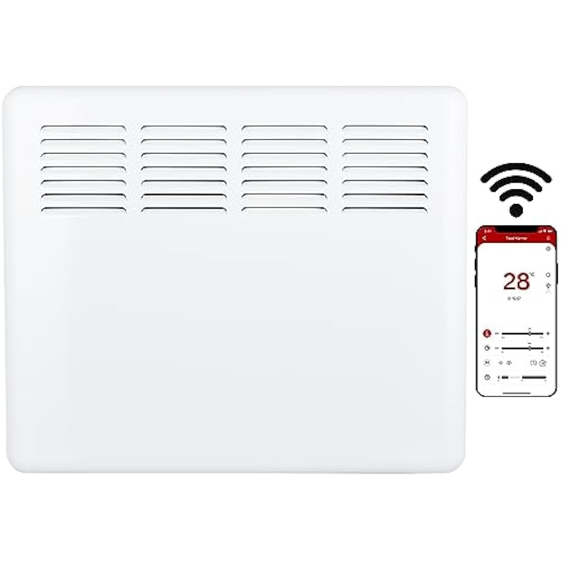 MYLEK 1000W Smart WiFi Panel Heater | Wall Mounted Electric Radiator