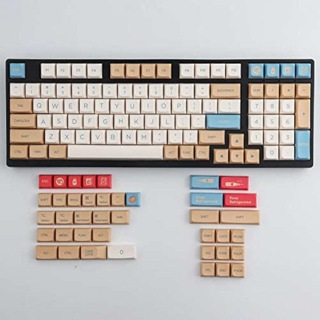 Tsungup Soy Milk PBT Keycaps – 138 Keys XDA Profile Dye-Sub for MX Switches
