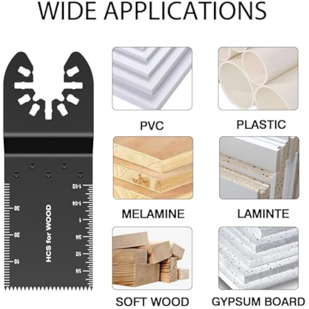 Meff-Mluk 100-Piece Oscillating Tool Blades for Wood and Plastic
