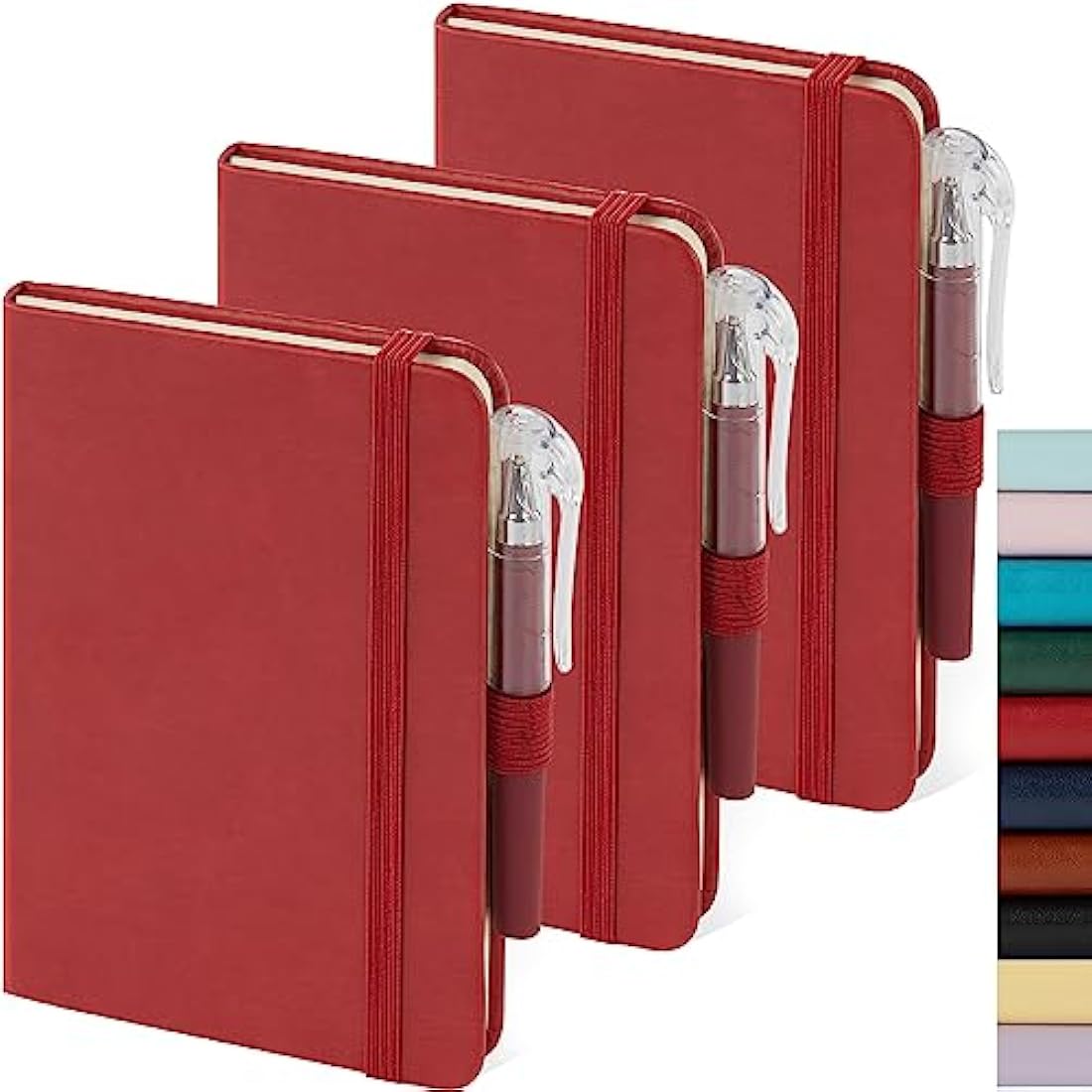 NIRMIRO A6 Pocket Notebook 3-Pack | Waterproof Leather Mini Lined Journal