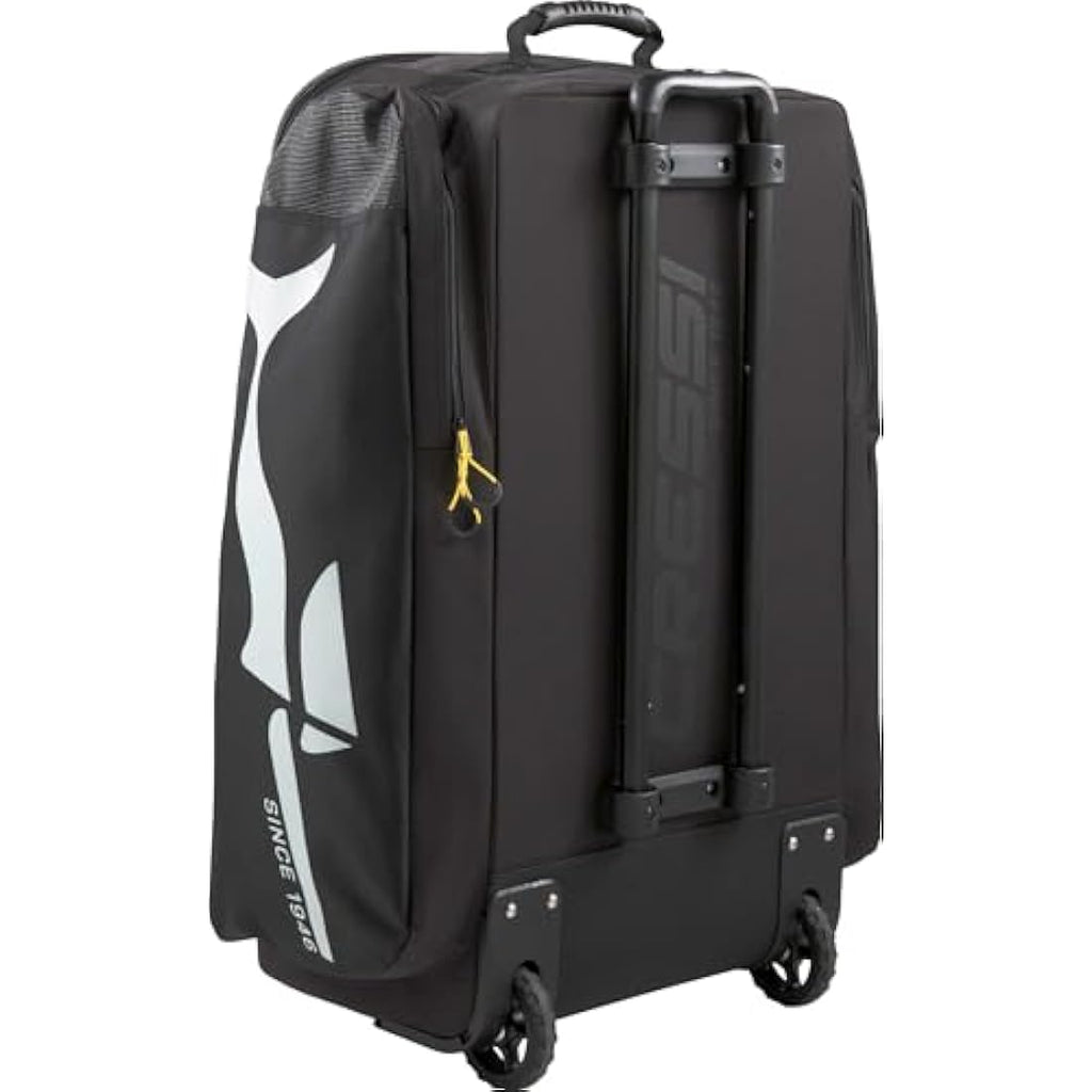 Cressi Moby 3 Scuba Diving Trolley Bag | 100L Wheeled Luggage – Black/Yellow