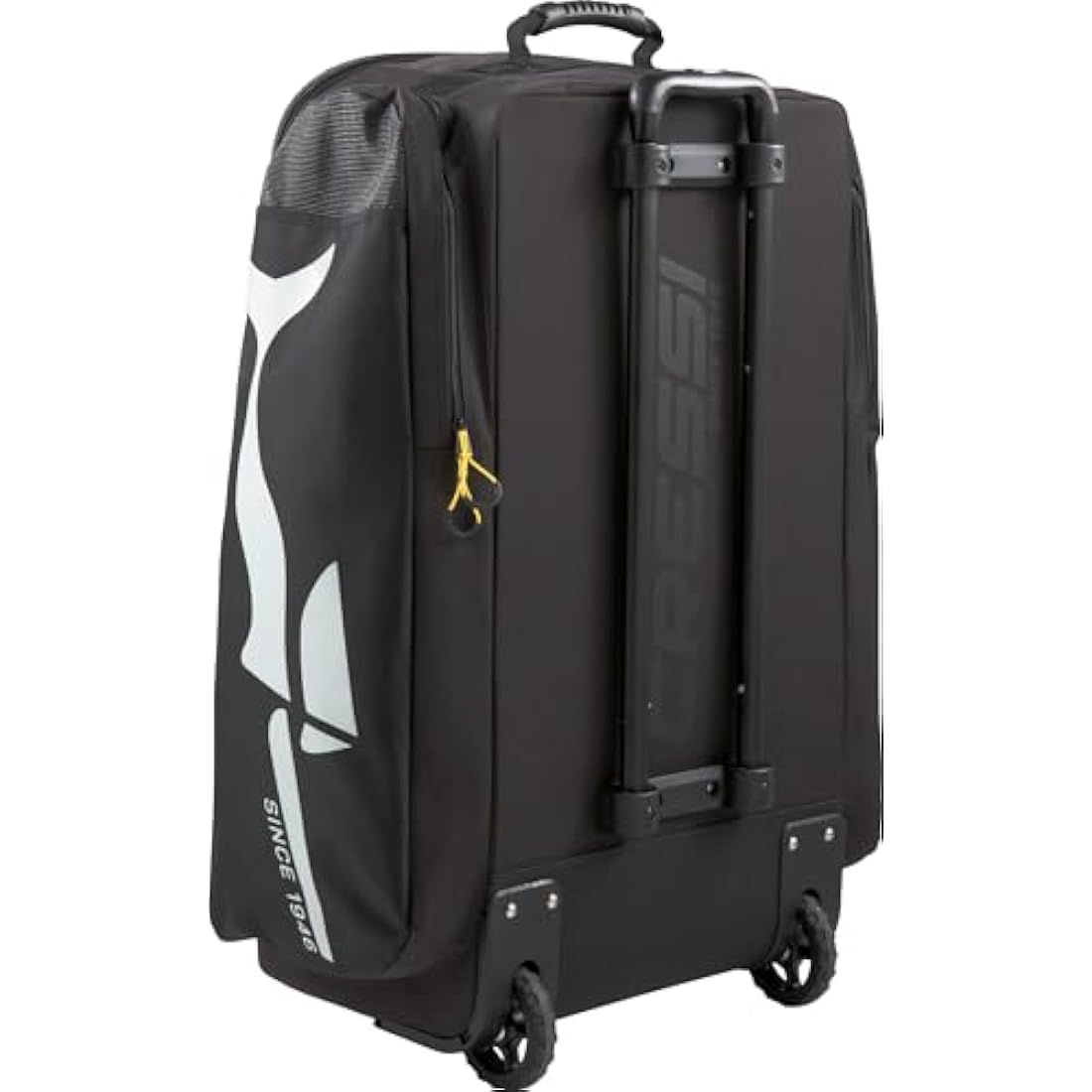Cressi Moby 3 Scuba Diving Trolley Bag | 100L Wheeled Luggage – Black/Yellow