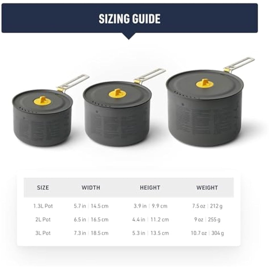 Sea to Summit Frontier Ultralight 1.3L Non-Stick Camping Pot – 212g