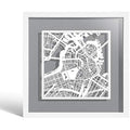 Boston Paper Cut Map Wall Art | O3 Design Studio Framed Decor 9x9