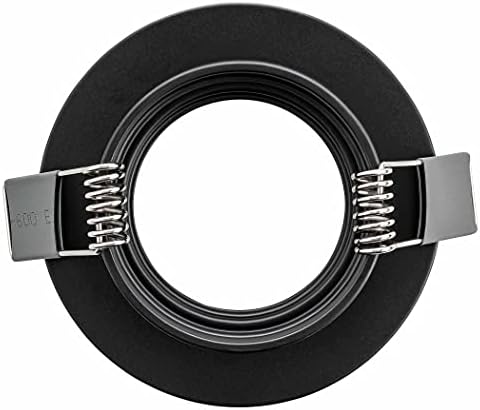 SEBSON GU10 Recessed Downlights - Matt Black Aluminium Spotlights - Set of 12