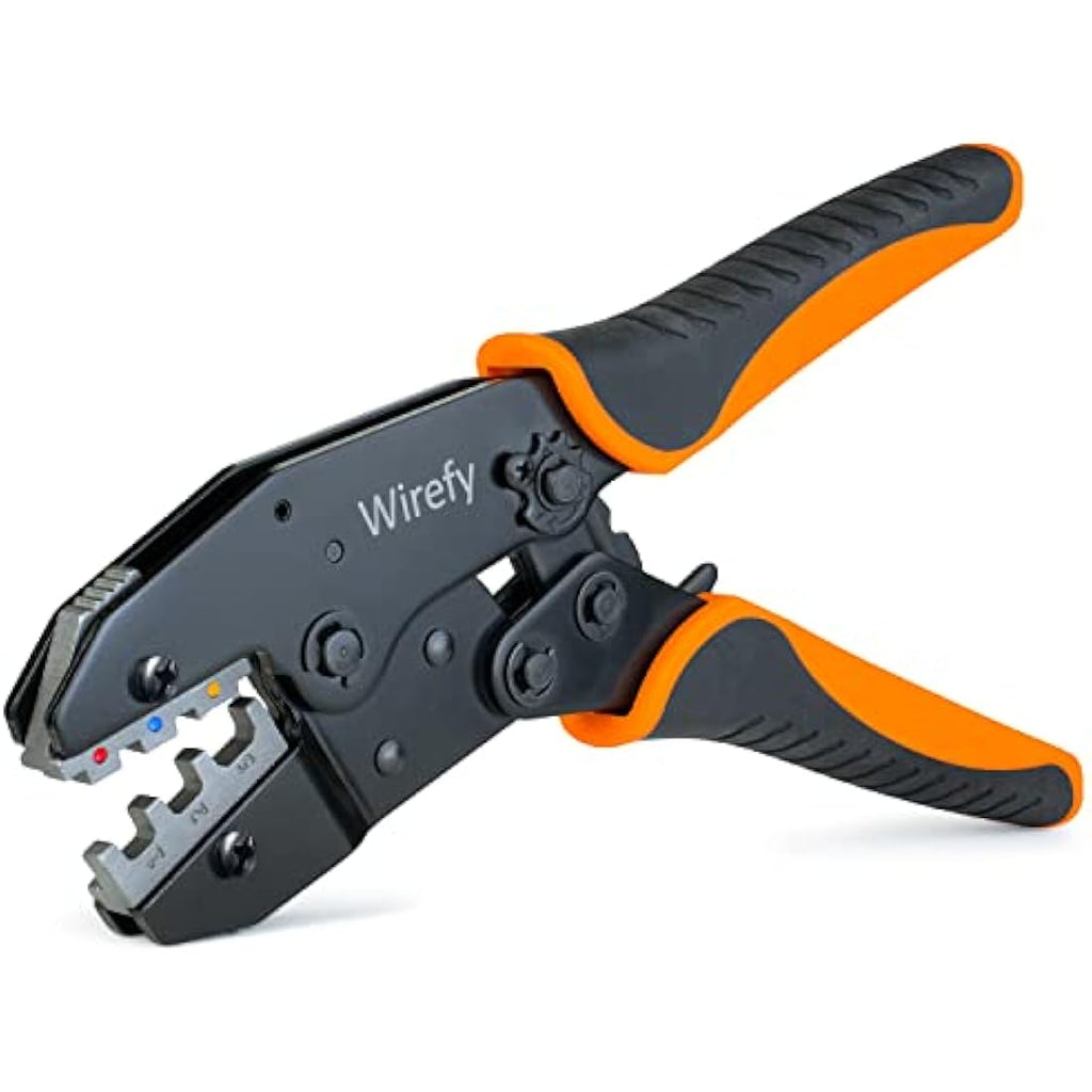 Wirefy Ratcheting Wire Crimper Tool for Heat Shrink Connectors, 22-10 AWG