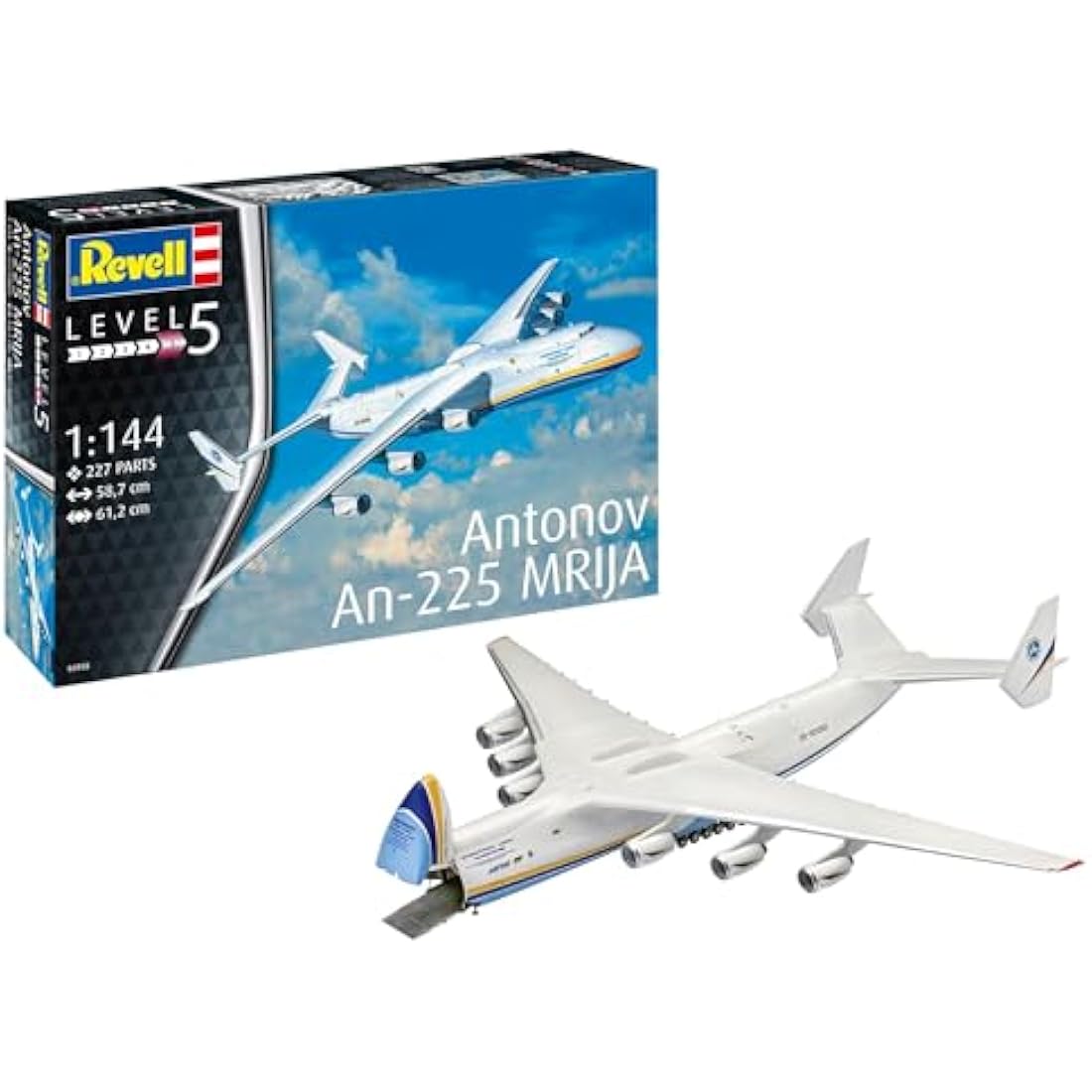 Revell Antonov An-225 Mrija 1:144 Scale Plastic Model Kit - Unpainted