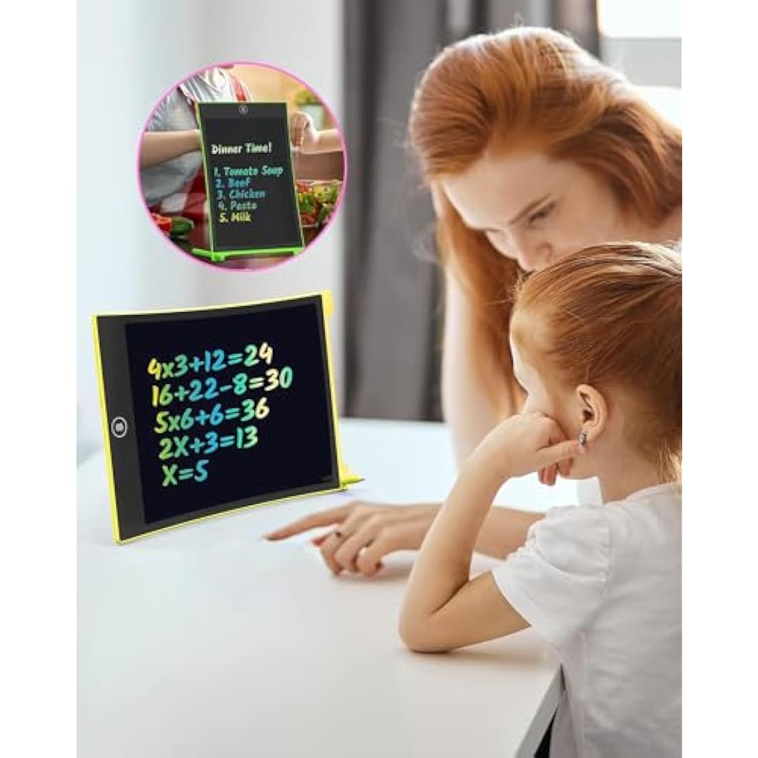 TECJOE 2-Pack LCD Writing Tablet | 8.5 Inch Colorful Doodle Board for Kids