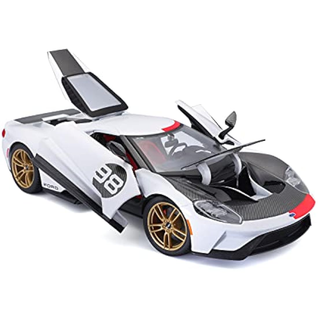 Maisto 1:18 Ford GT 2021 Heritage Edition Diecast Model Car – White