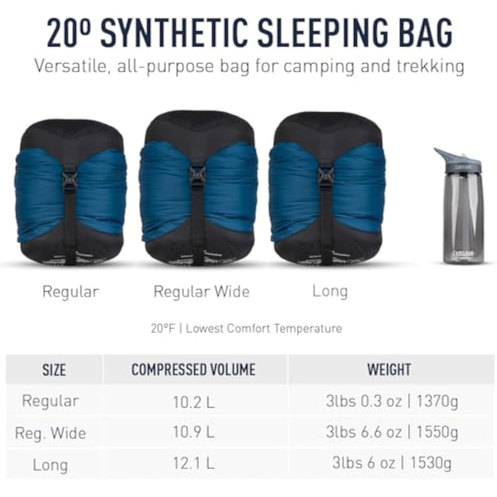 Sea to Summit Trailhead Synthetic Sleeping Bag | 20F 3-Season Mummy