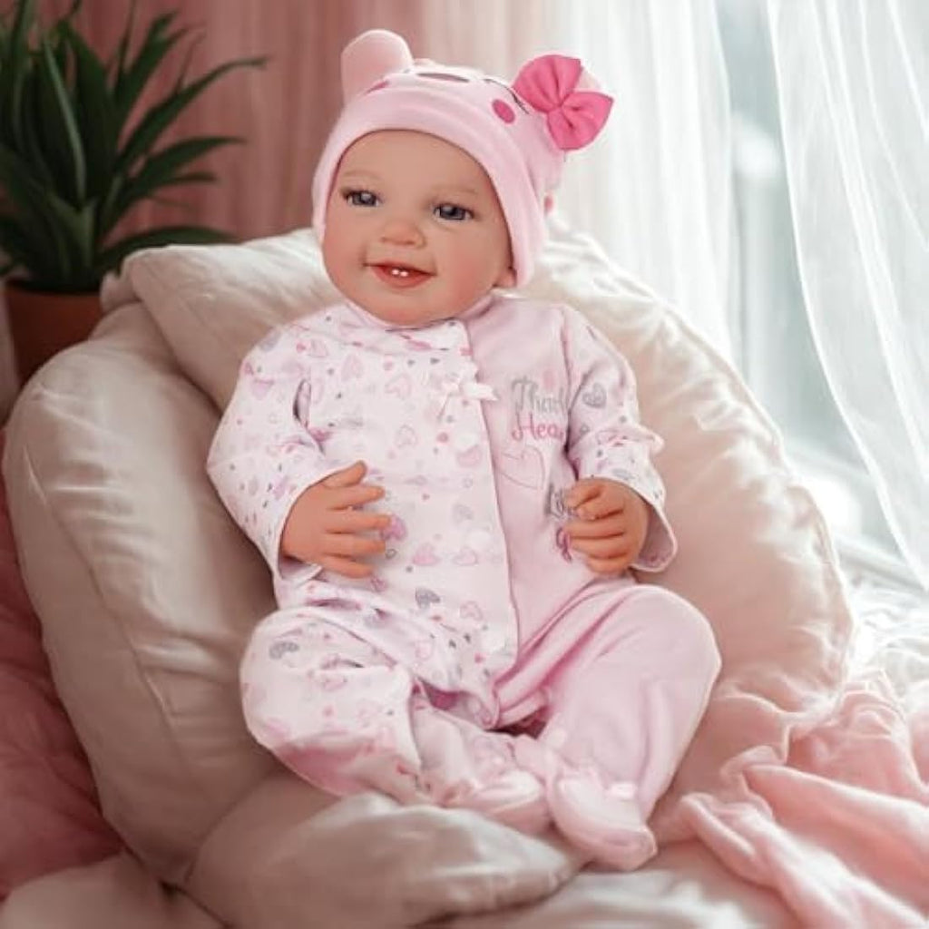 BABESIDE 20 Inch Realistic Reborn Baby Doll – Lifelike Silicone Vinyl Girl