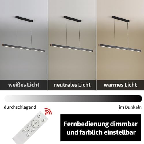 150cm Linear LED Pendant Light | Dimmable Modern Kitchen Lamp