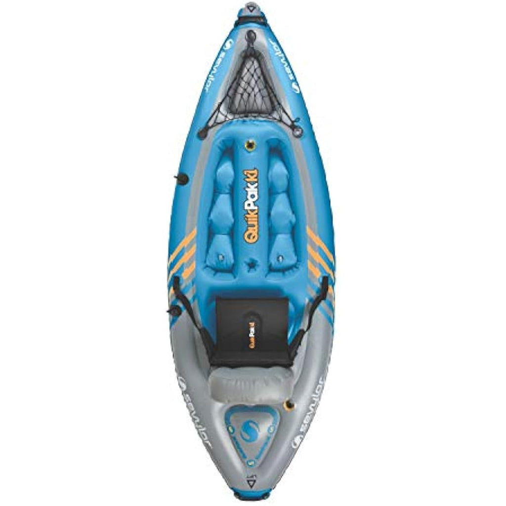 Sevylor QuickPak K1 1-Person Inflatable Kayak with Backpack & Paddle