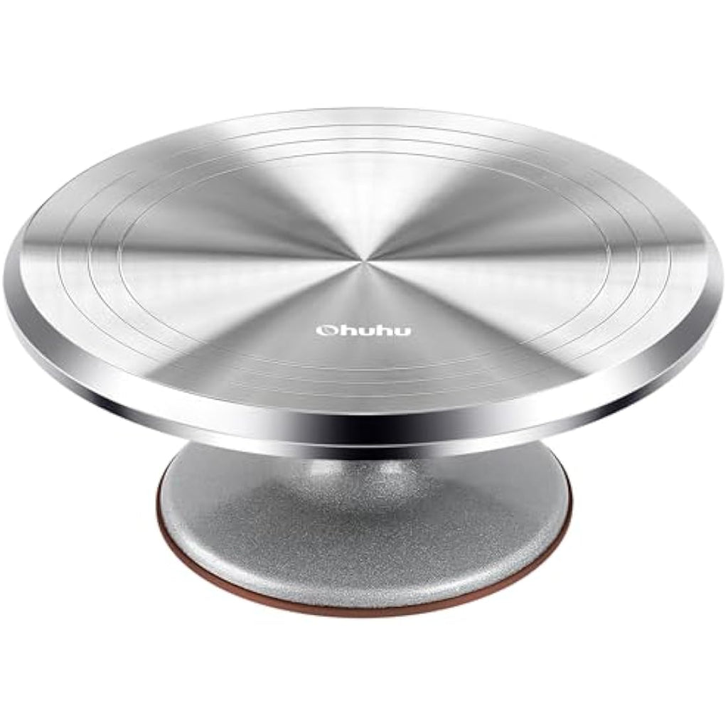 Ohuhu 12 Inch Cake Turntable | Aluminum Alloy Rotating Stand for Baking