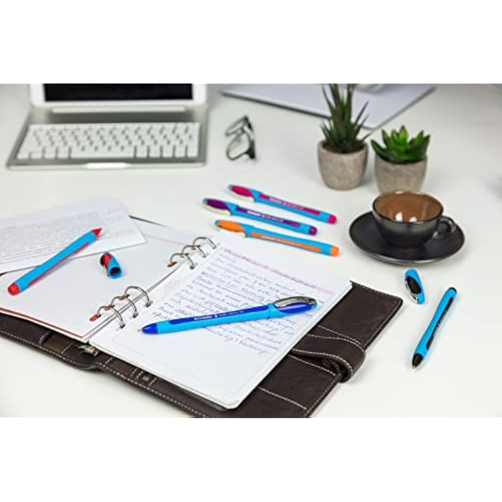 Schneider Slider Memo XB Ballpoint Pen - Orange Ink, Pack of 10