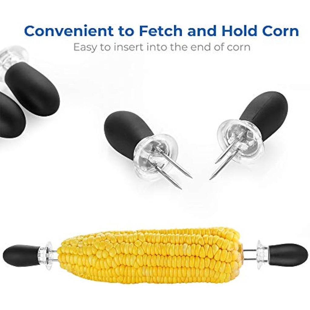 Ecooe Corn on the Cob Holders – 8 Piece Stainless Steel Skewers with Box