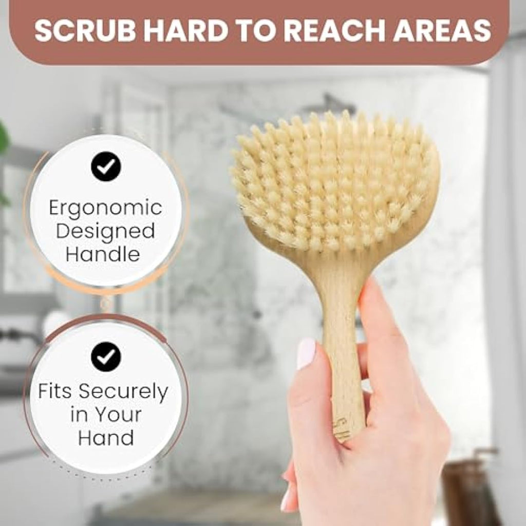 SHASH Goat Hair Face Brush – Gentle Exfoliating Beech Wood Cleanser