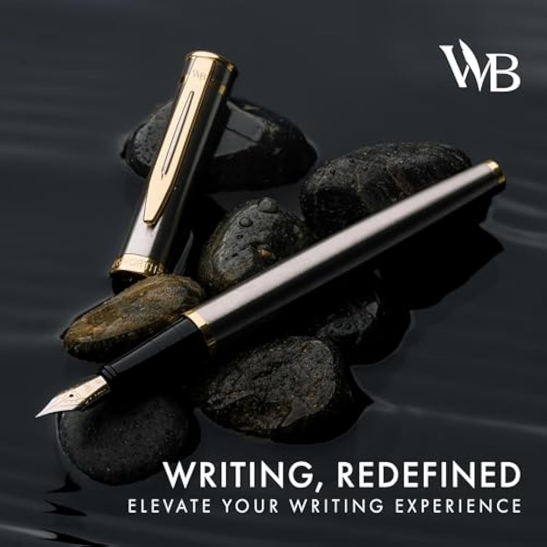 Wordsworth & Black Fountain Pen Set – 18K Gilded Extra Fine Nib, Gold