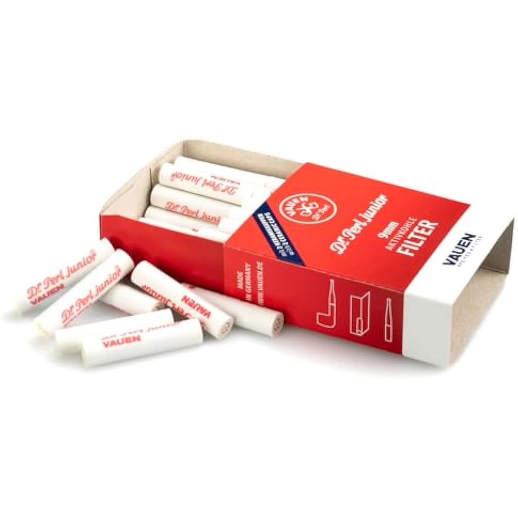 Vauen Dr. Perl Junior 9mm Active Charcoal Pipe Filters - 40 Pack