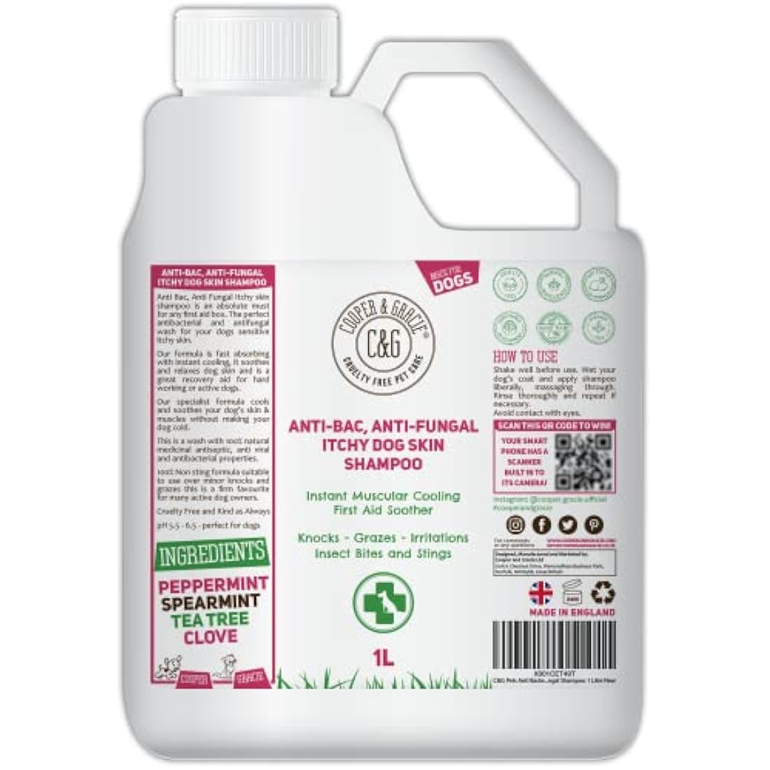 Jolof Store Natural Medicated Dog Shampoo for Itchy Skin – Antifungal