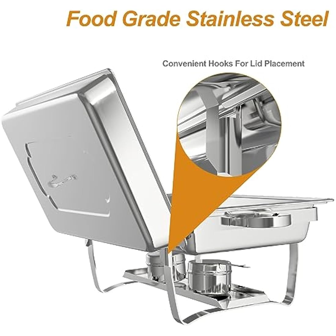 4-Pack Chafing Dish Buffet Set | 9L Stainless Steel Food Warmer