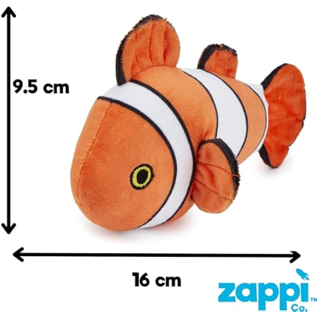 Zappi Co Clown Fish Plush Toy – Soft Stuffed Animal for Kids (15cm)
