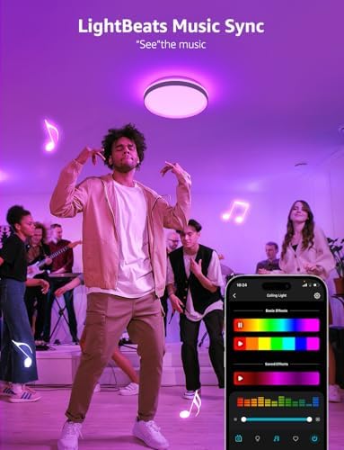 Lepro T1 AI Smart Ceiling Light – 24W Music Sync LED with Voice Control