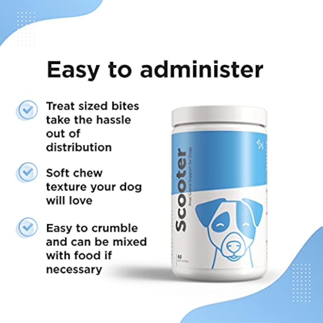 Dog's Lounge Scooter – Anal Gland & Digestive Fiber Chews for Dogs